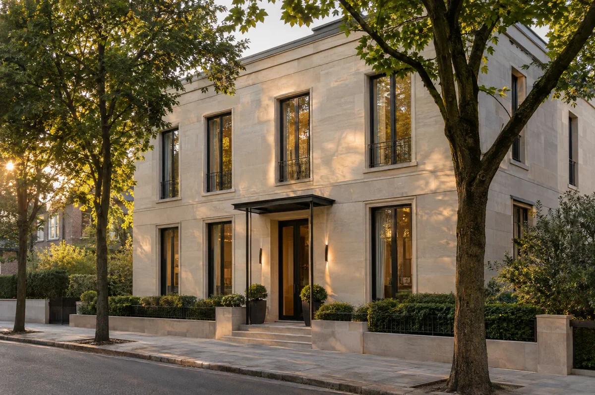 Architekturvisualisierung einer hochwertigen Stadtvilla